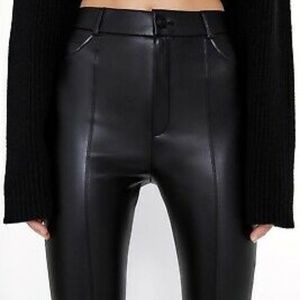 ZARA FAUX LEATHER LEGGINGS BLACK - REF. 9815/253